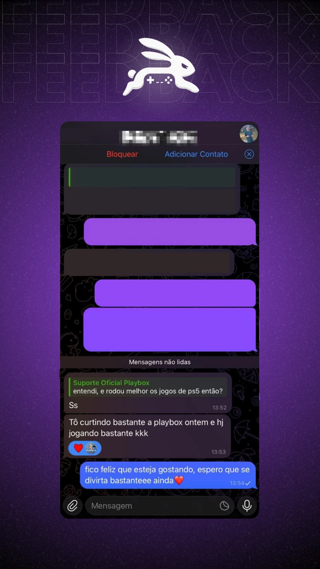 Feedback de cliente Retrofy — depoimento 1